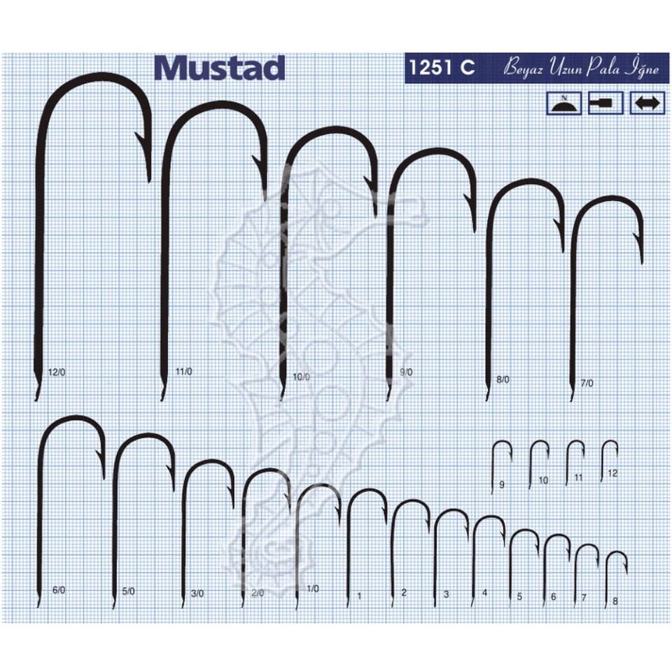 Mustad Olta İğnesi 1251C 100lü