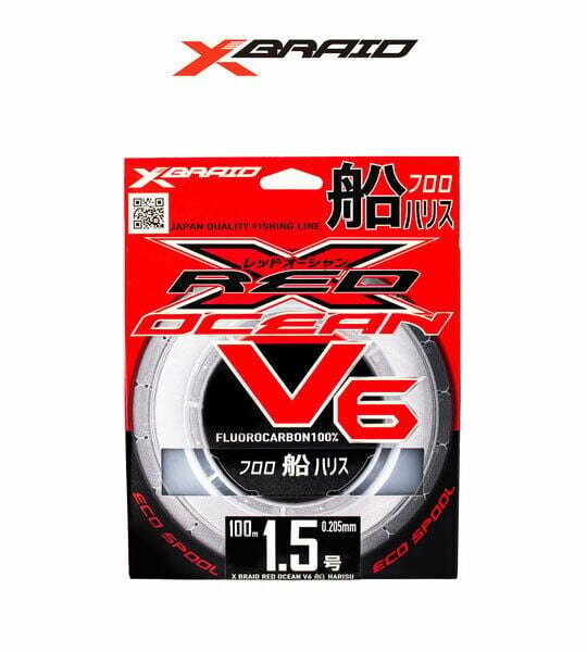 YGK X059 Red Ocean V6 FC 100M %100 Florocarbon Misina