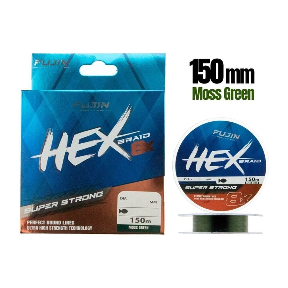 Fujin Hex Braid 8x 150mt Moss Green PE İp Misina
