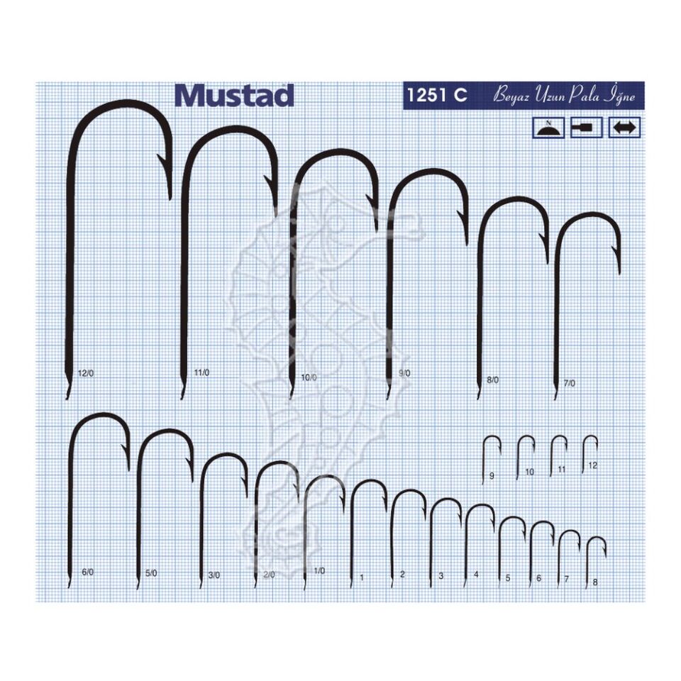 Mustad Olta İğnesi 1251C 100lü 6