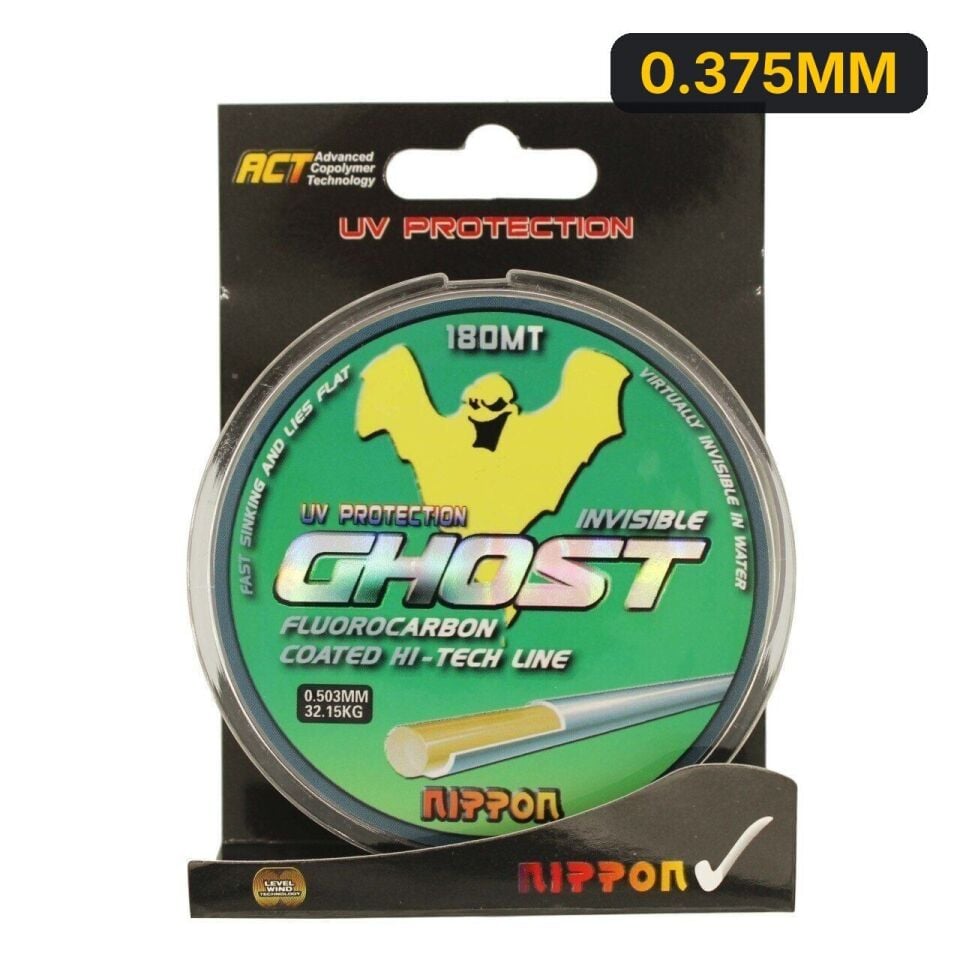 Nippon Ghost 180 mt Fluoro Carbon Coated Misina 0.375MM