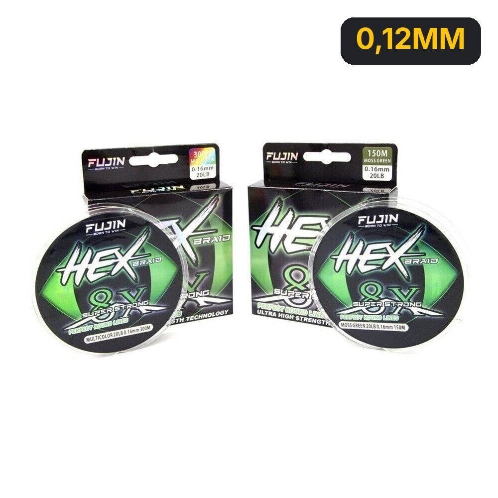 Fujin Hex Braid 8x 150mt Moss Green PE İp Misina 0,12MM