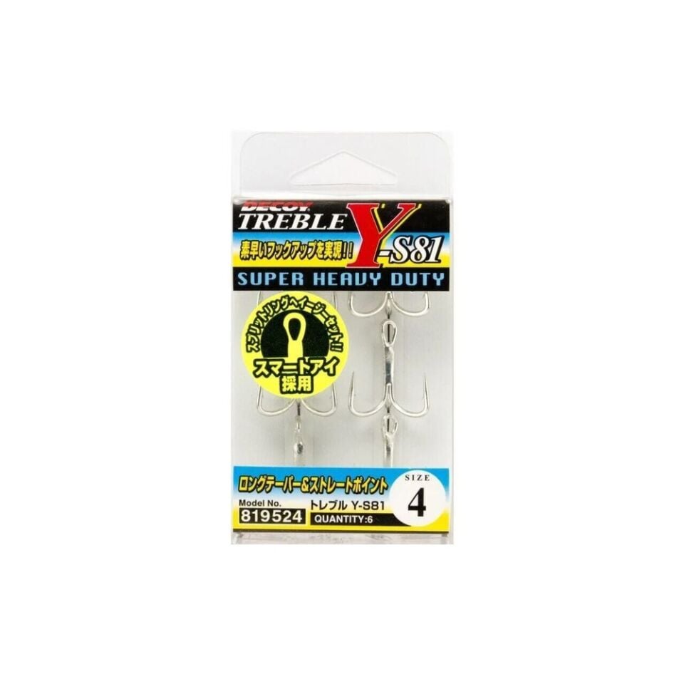 DECOY Y-S81 Treble Süper Heavy Duty Güçlendirilmiş Üçlü İğne