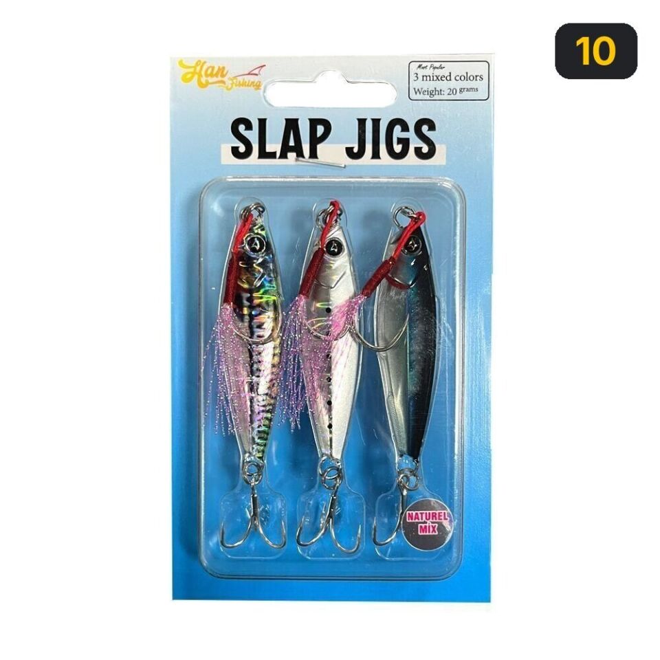Hanfish Slap Jigs Naturel Mix 10