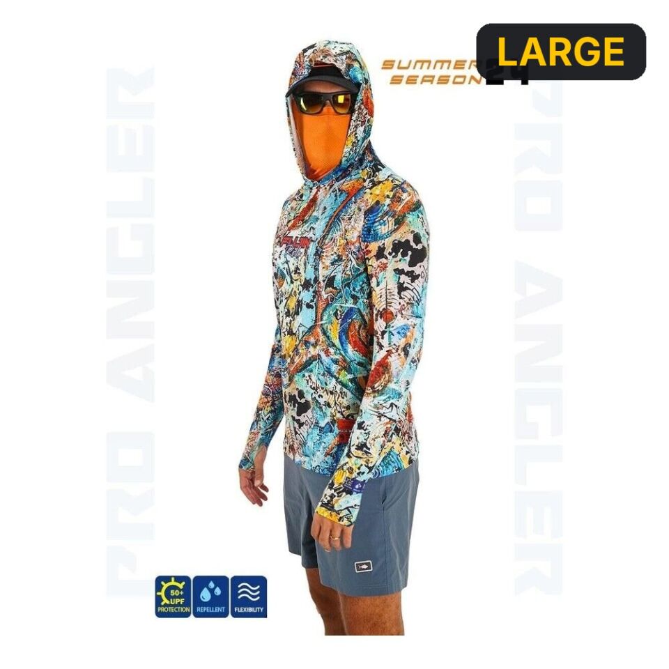 Fujin Pro Angler S24 Buff&Hoodie Makai Orange LARGE