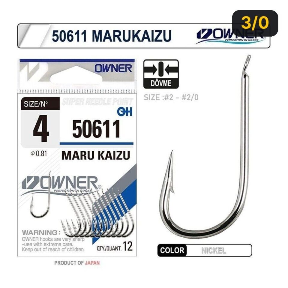 Owner 50611 Marukaizu İğne 3/0