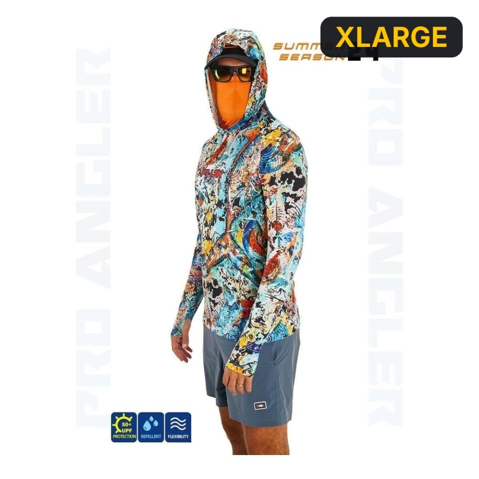 Fujin Pro Angler S24 Buff&Hoodie Makai Orange XLARGE