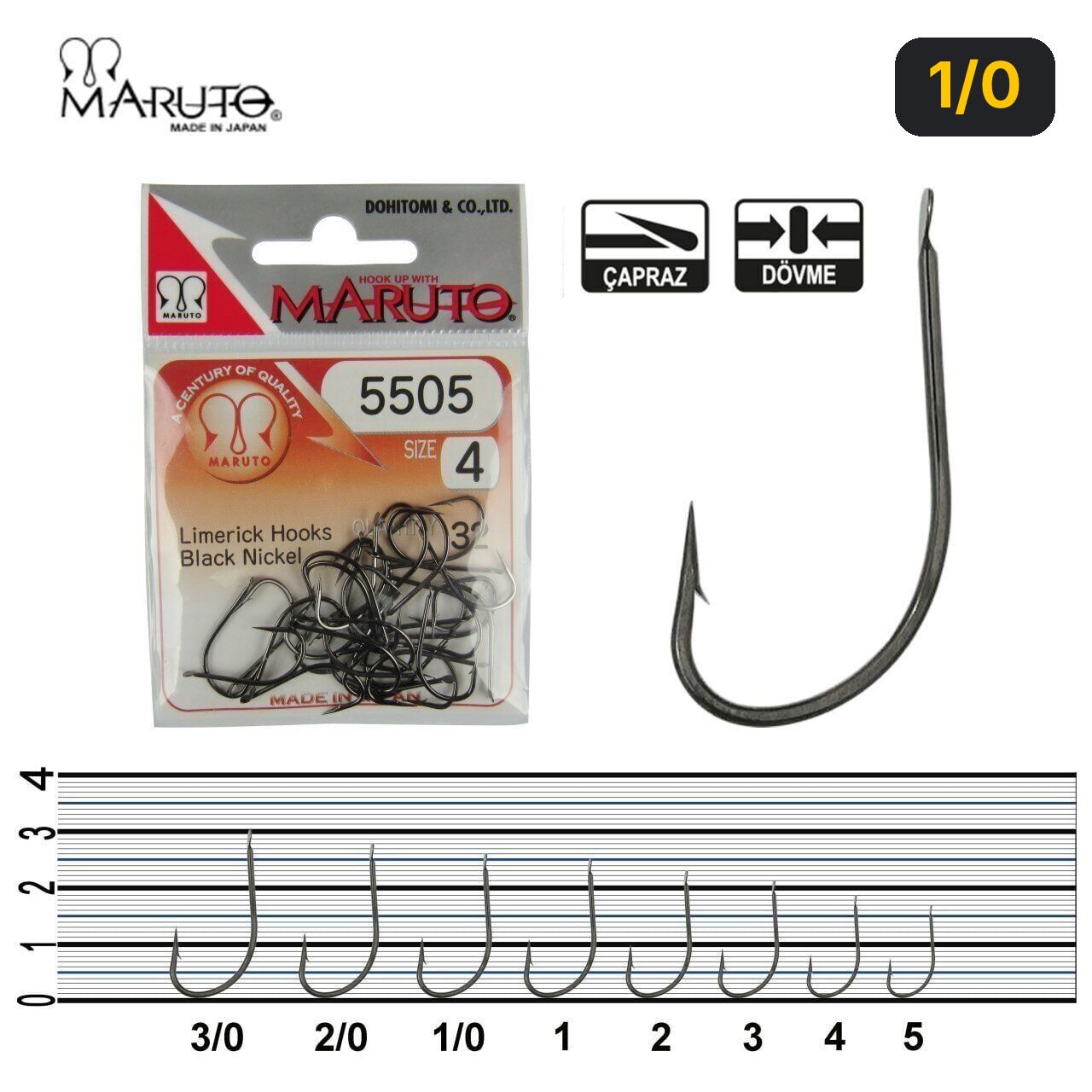 Maruto 5505 Bn Olta İğnesi 1/0