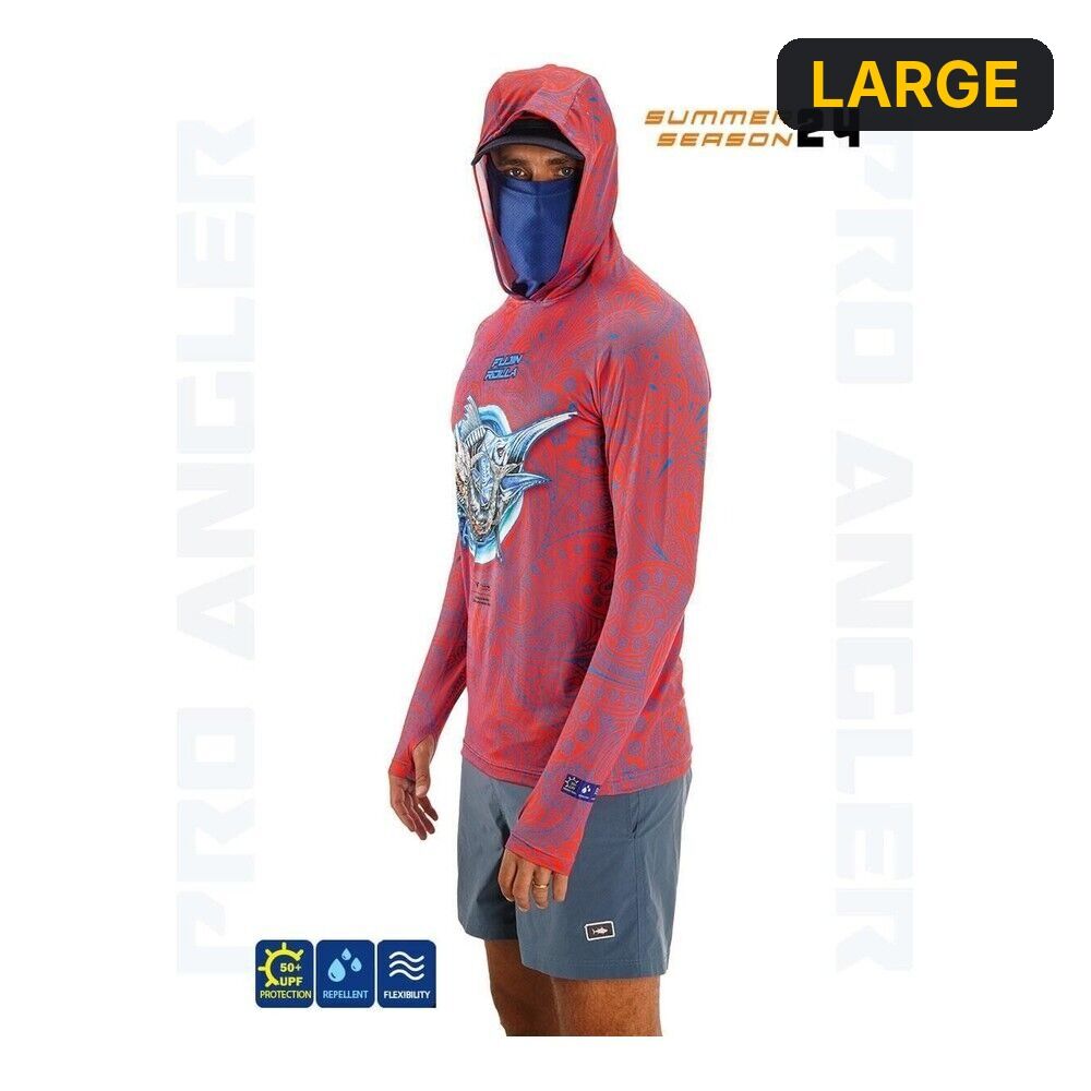 Fujin Rolla S24 Buff&Hoodie Swordfish Red LARGE