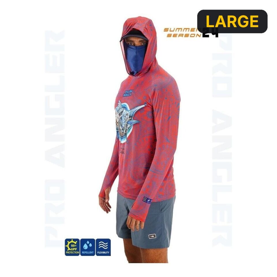Fujin Rolla S24 Buff&Hoodie Swordfish Red LARGE
