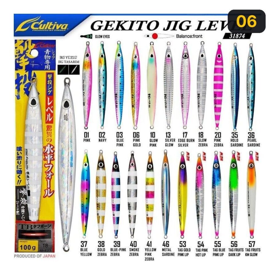 Cultiva 31874 Gekito Jig Level 100g 15.5cm Metal Yem 06