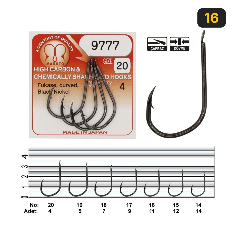 Maruto 9777 BN Fukase Olta İğnesi 16
