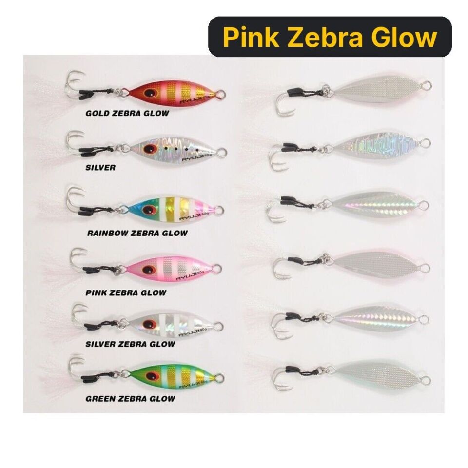 Ryuji Slow King Jig 40Gr Metal Yem Pink Zebra Glow
