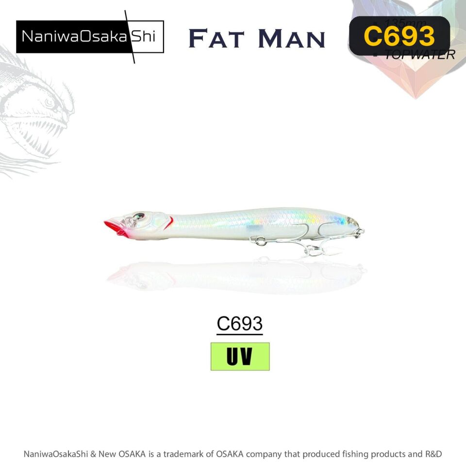 NaniwaOsakaShi Fat Man 135mm 26gr Topwater Sahte Balık C693