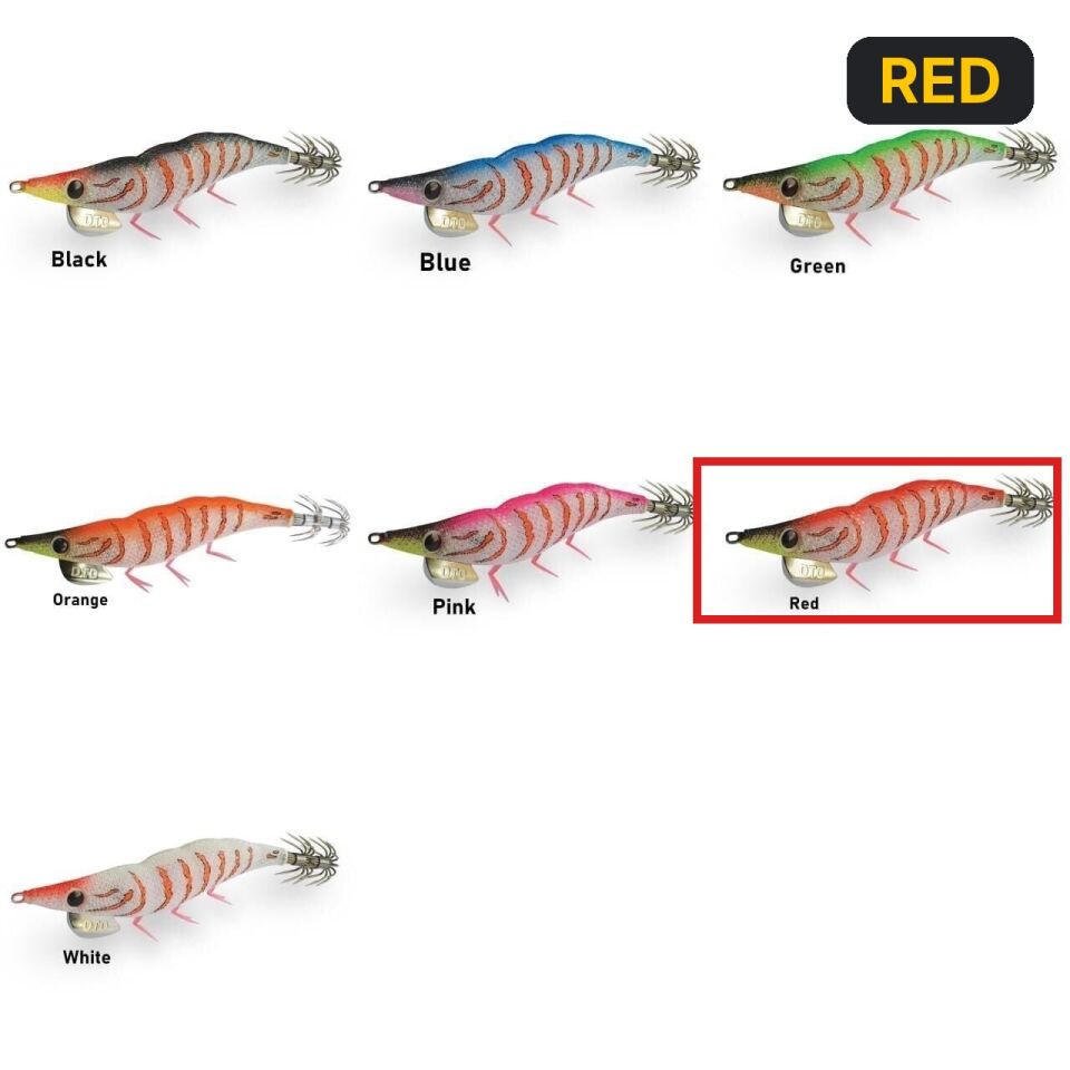 DTD Gamberino Blue Glow Natural Slow Sinking 14.3 gr 90 mm Kalamar Zokası RED