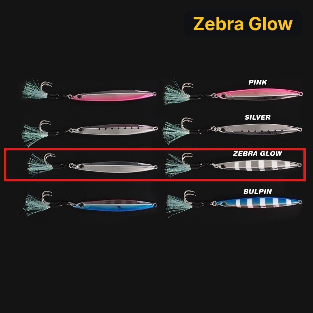 Seabor Metalim Jig 80GR Zebra Glow
