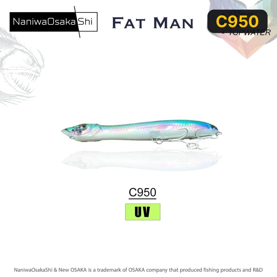 NaniwaOsakaShi Fat Man 135mm 26gr Topwater Sahte Balık C950