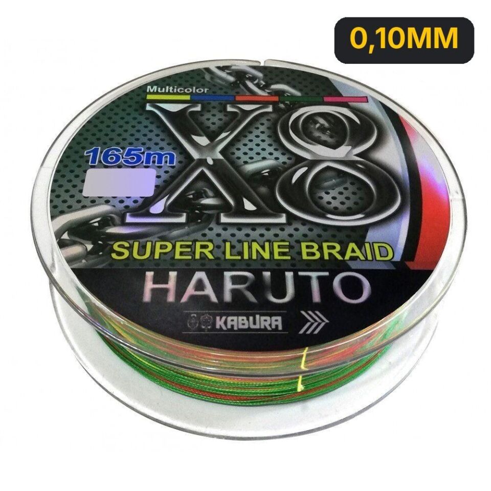 Kabura Haruto Süper Line Braid X8 Multicolor Örgü İp 165MT 0,10MM