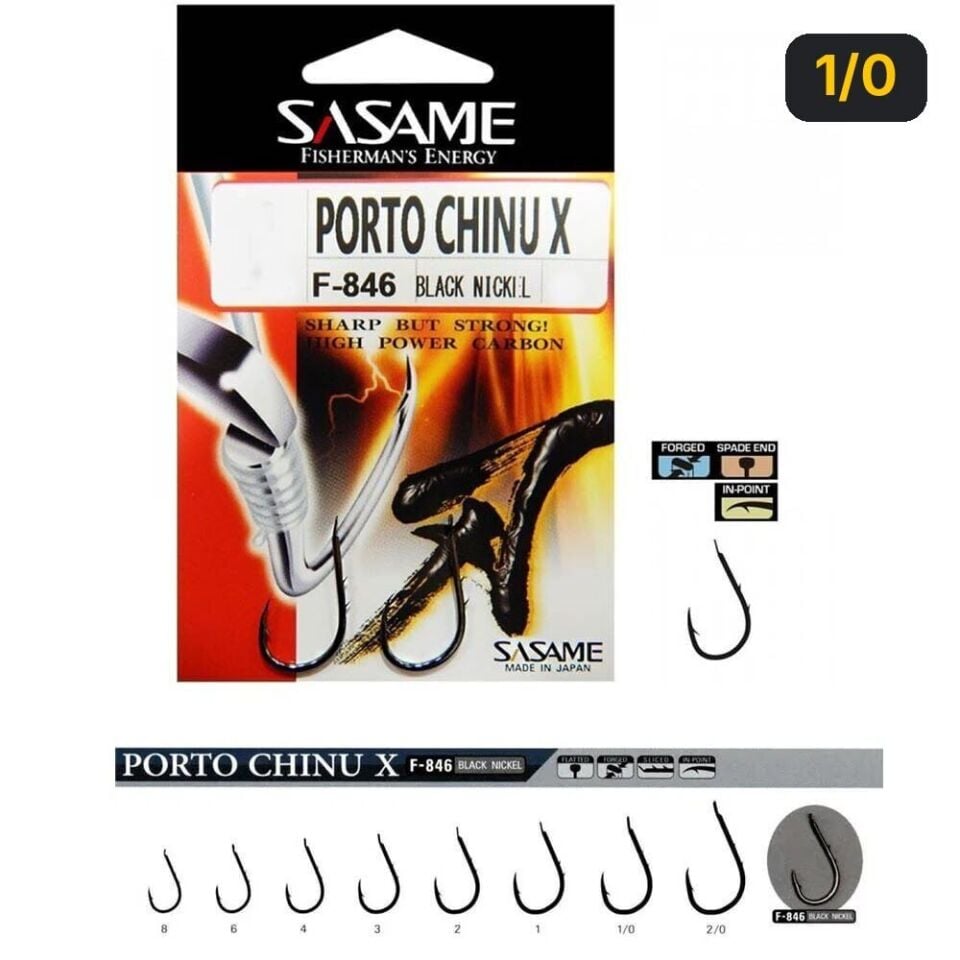 Sasame Porto Chinu X F-846 Serisi Olta İğnesi 1/0