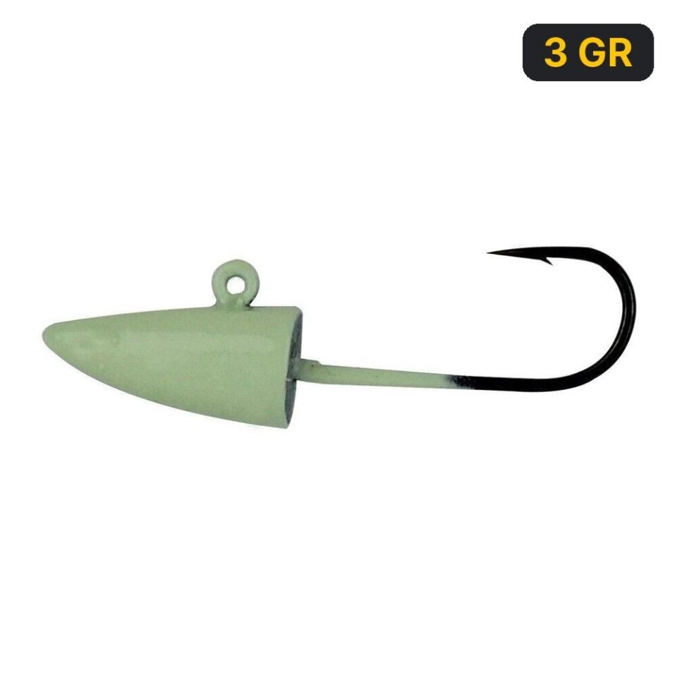 Savage Gear LRF Micro Sandeel Jighead Glow 4 Adet #8 3 GR