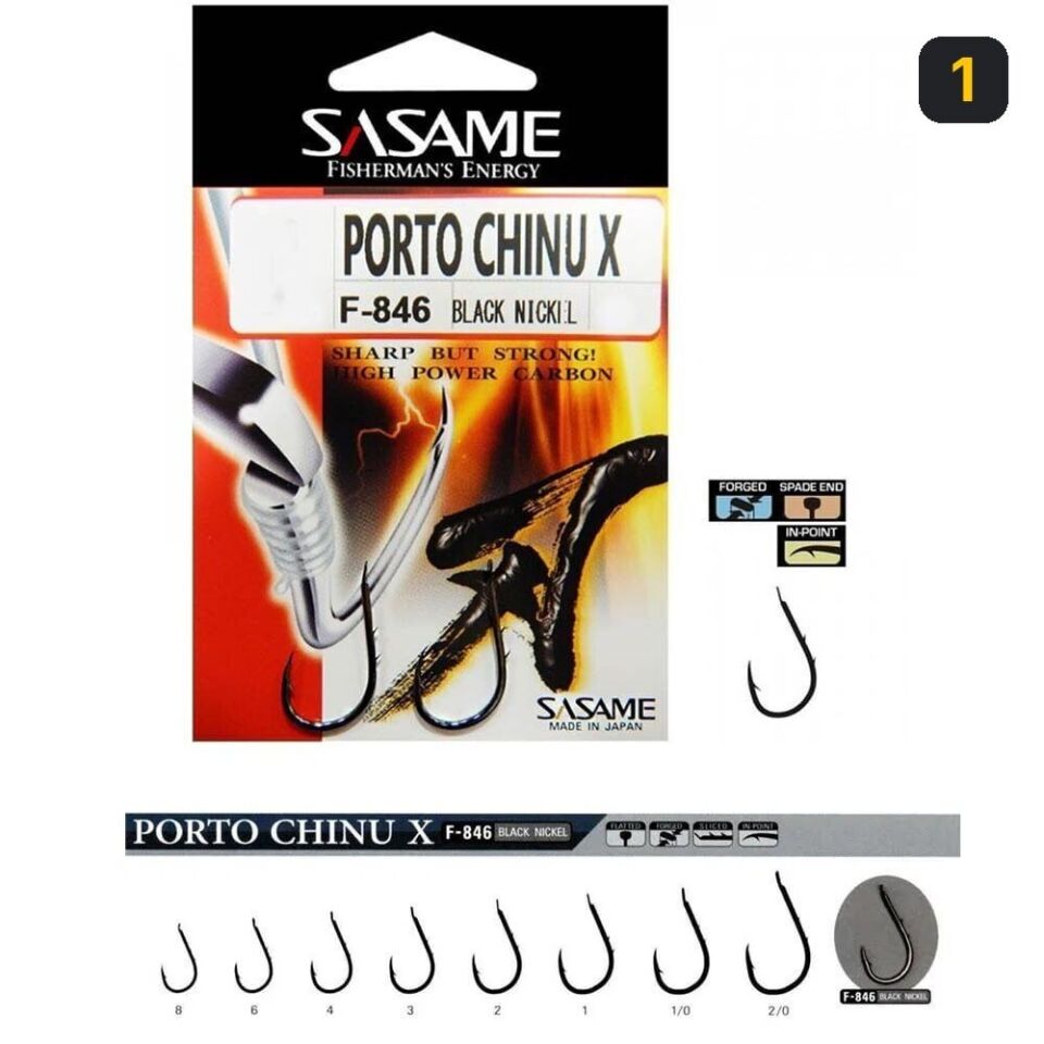 Sasame Porto Chinu X F-846 Serisi Olta İğnesi 1