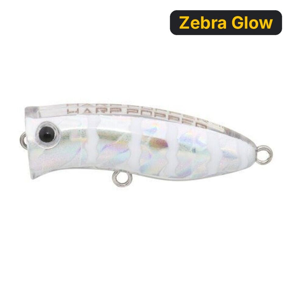 Hanfish Harp Popper 40mm 4gr Su Üstü Maket Yem Zebra Glow