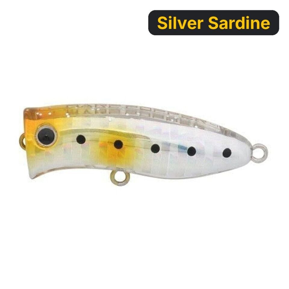Hanfish Harp Popper 40mm 4gr Su Üstü Maket Yem Silver Sardine