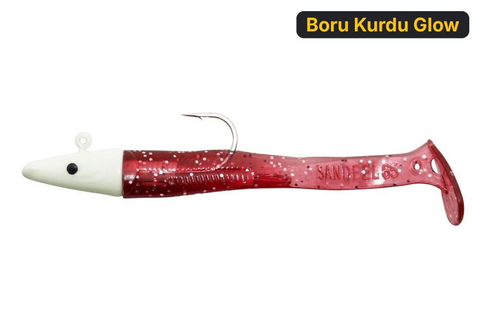 HanFish Sandeel 65 mm Silikon Yem Boru Kurdu Glow