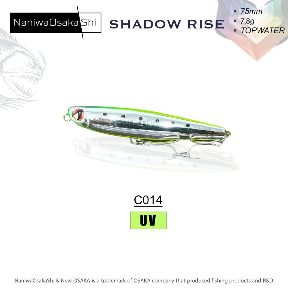 NaniwaOsakaShi Shadow Rise 75MM 7.8G  Sahte Balık C034