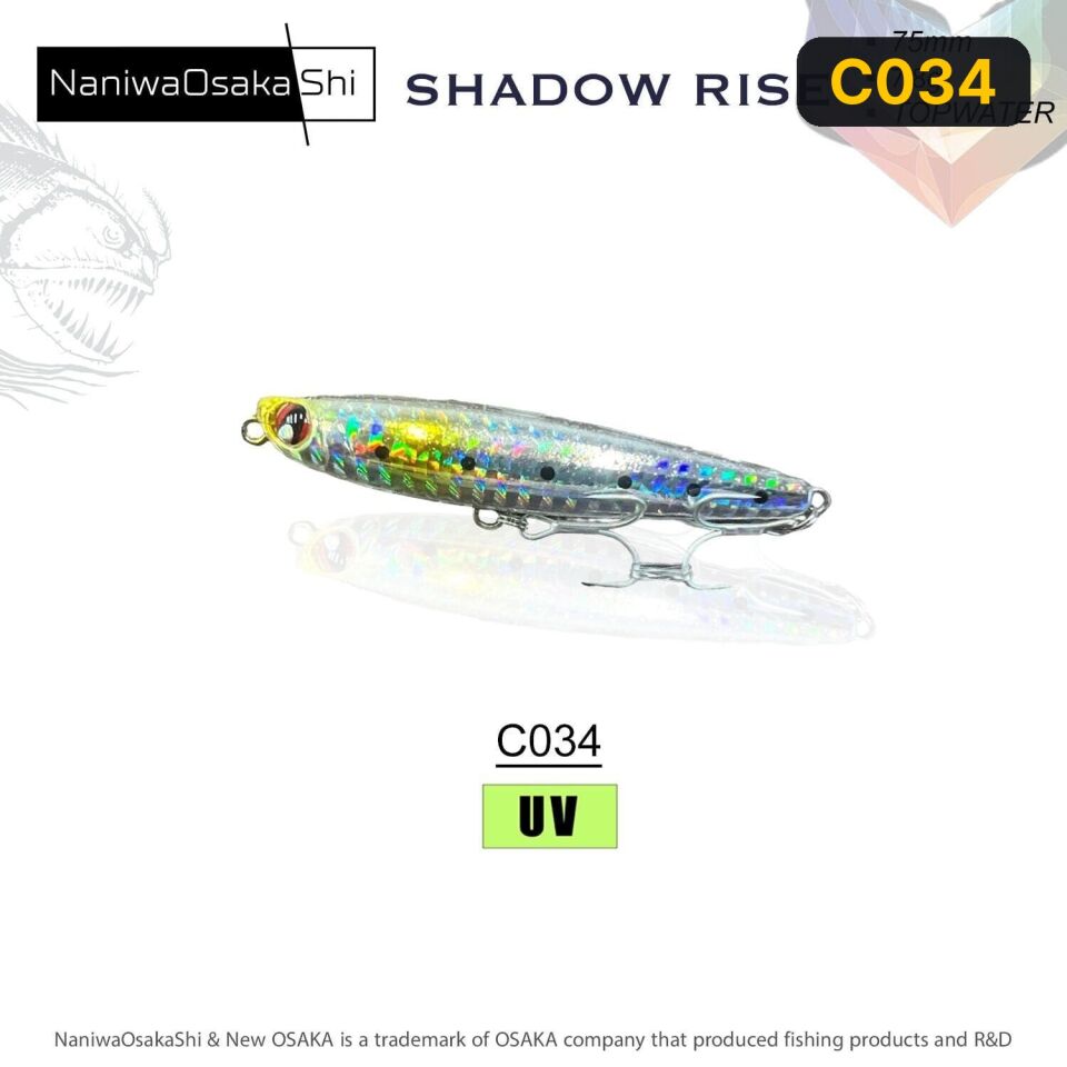 NaniwaOsakaShi Shadow Rise 75MM 7.8G  Sahte Balık C034
