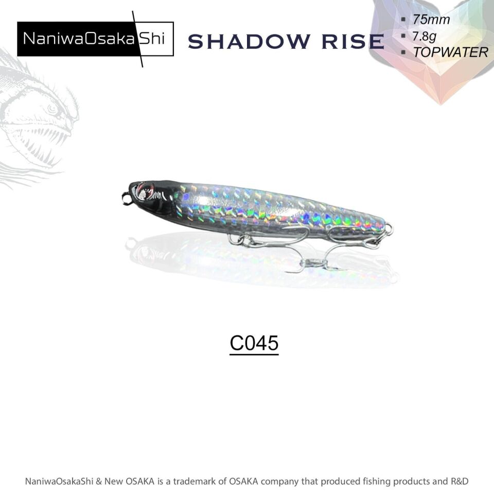 NaniwaOsakaShi Shadow Rise 75MM 7.8G  Sahte Balık C034