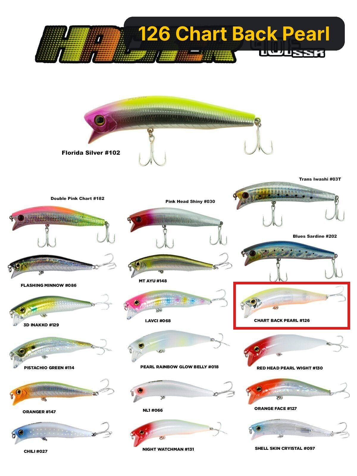 Fujin Hacker 90mm 13.7gr SSR Floating Maket Balık 126 Chart Back Pearl