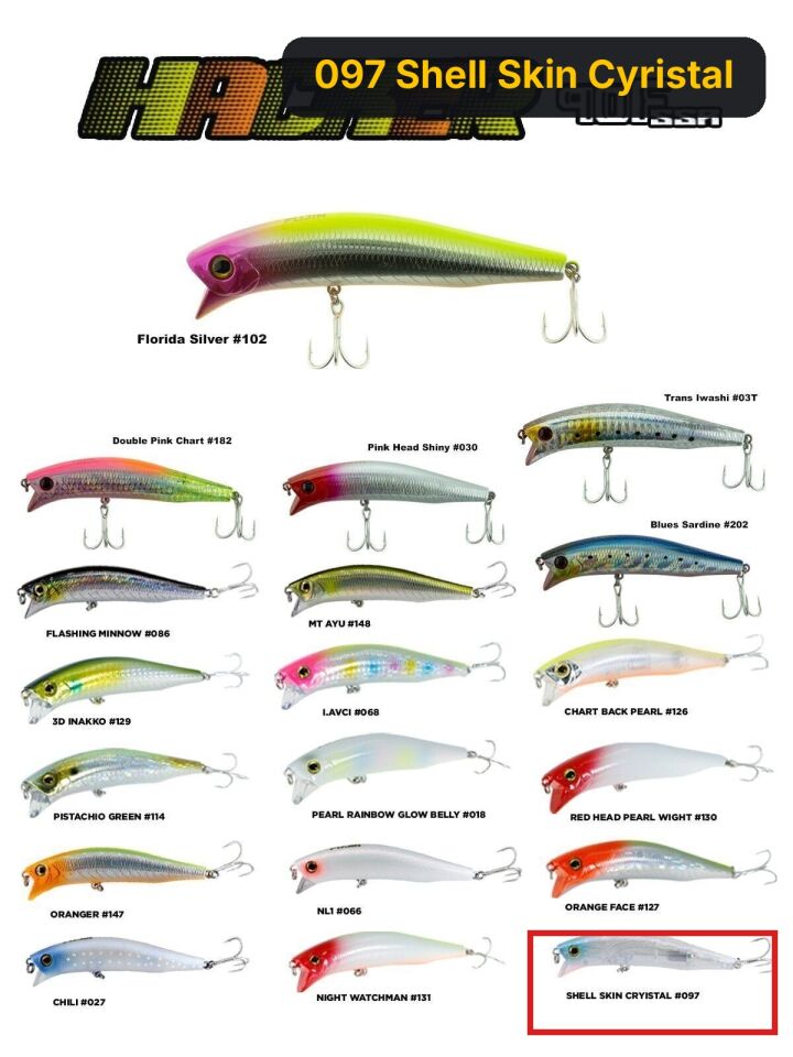 Fujin Hacker 90mm 13.7gr SSR Floating Maket Balık 097 Shell Skin Cyristal