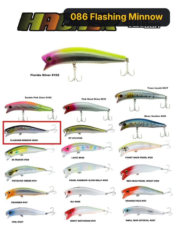 Fujin Hacker 90mm 13.7gr SSR Floating Maket Balık 086 Flashing Minnow