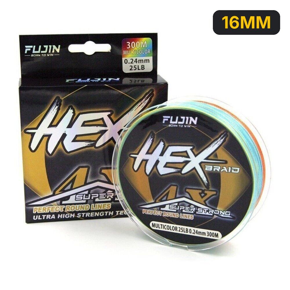 Fujin Hex Braid 4x 300mt Multicolor PE İp Misina 16MM
