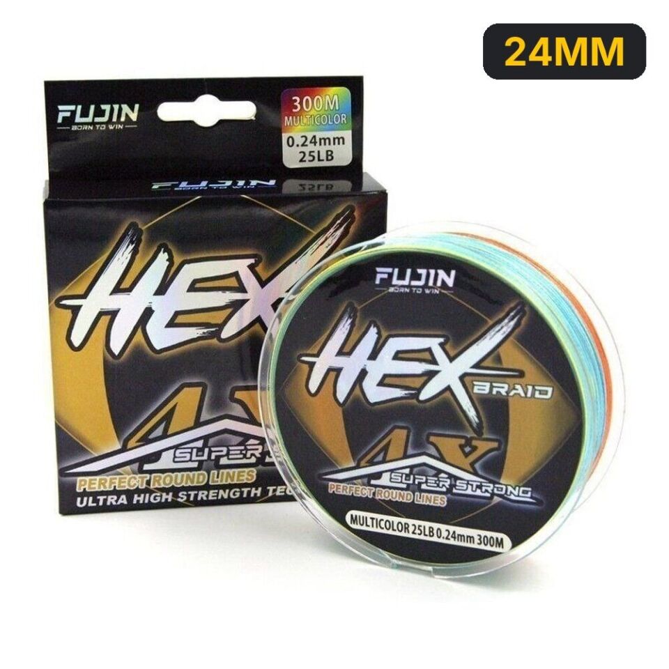 Fujin Hex Braid 4x 300mt Multicolor PE İp Misina 24MM