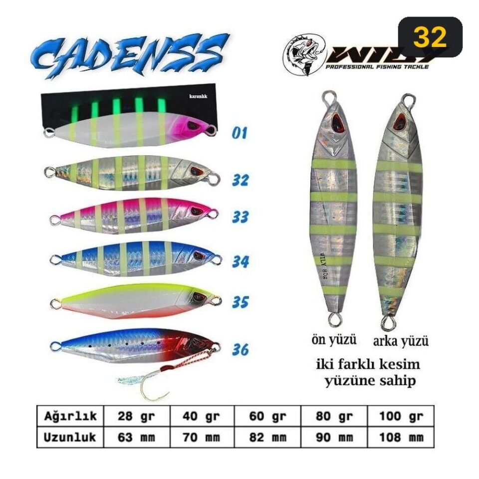 Wily Cadenss Jig 60 gr 82 mm 32