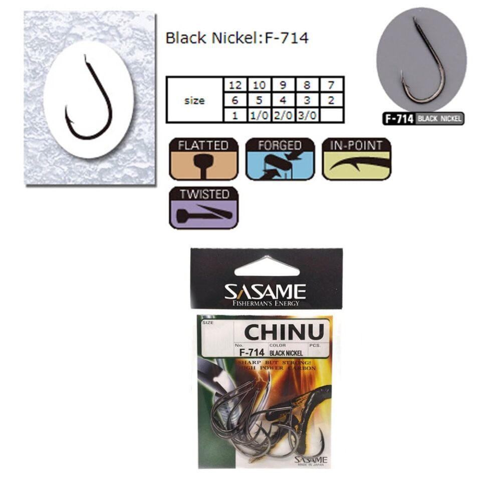 Sasame Chinu F-714 Serisi Olta İğnesi 3/0