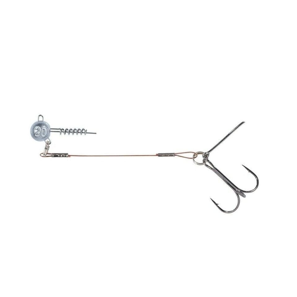 Balzer 16100 Silikon Yemler İçin Çelik Telli Spiral Kafa Rig 5.5cm