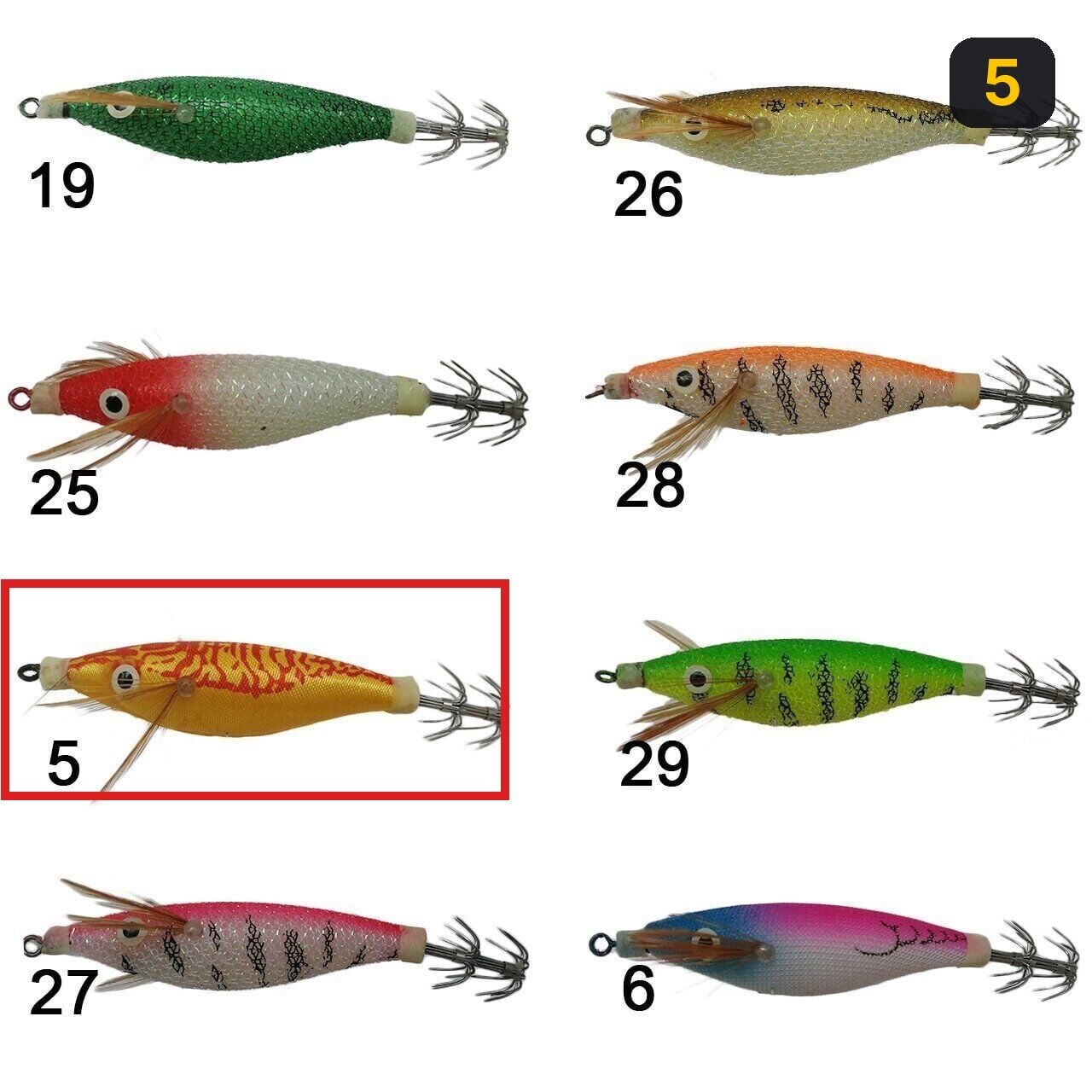 Vanator Squid Jig Kalamar Zokası 80mm 9gr 5
