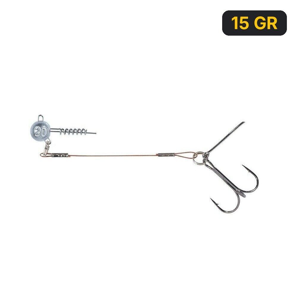 Balzer 16100 Silikon Yemler İçin Çelik Telli Spiral Kafa Rig 5.5cm 15 GR