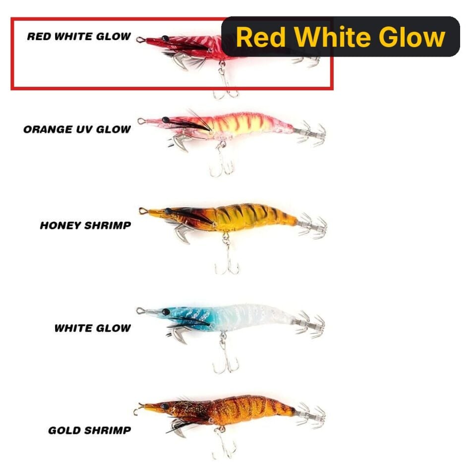 Ryuji Live Squid 9CM 10,5GR Kalamar Zokası Red White Glow