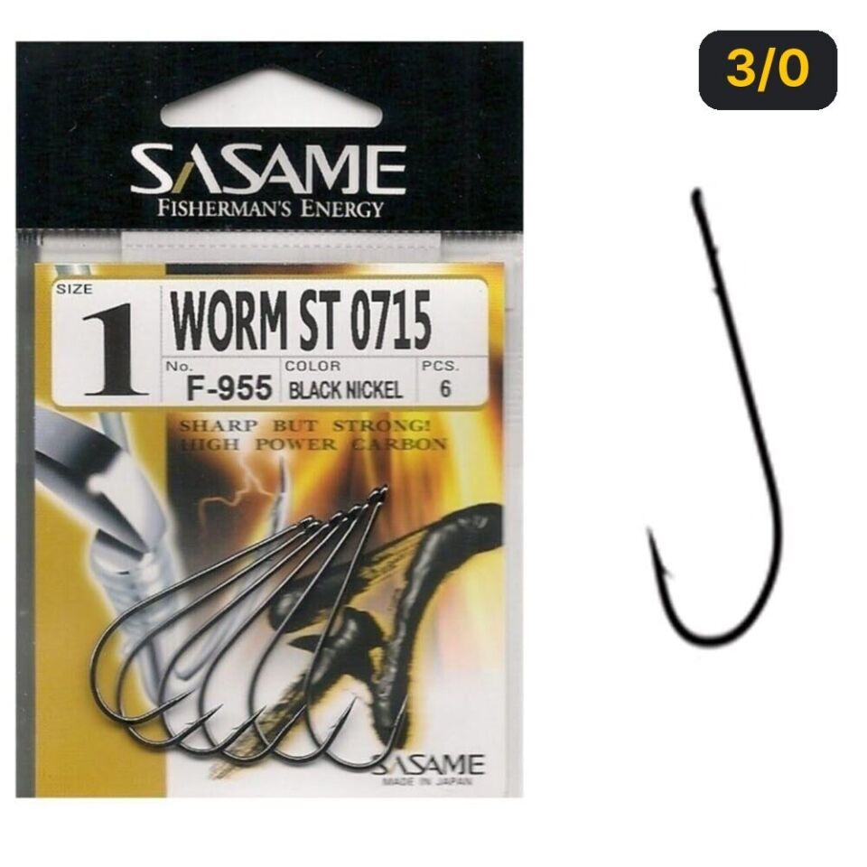 Sasame Worm F-955 Serisi Olta İğnesi 3/0