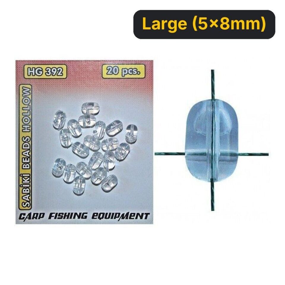 Effe Bolie Sabiki Beads Hollow Large (5x8mm)