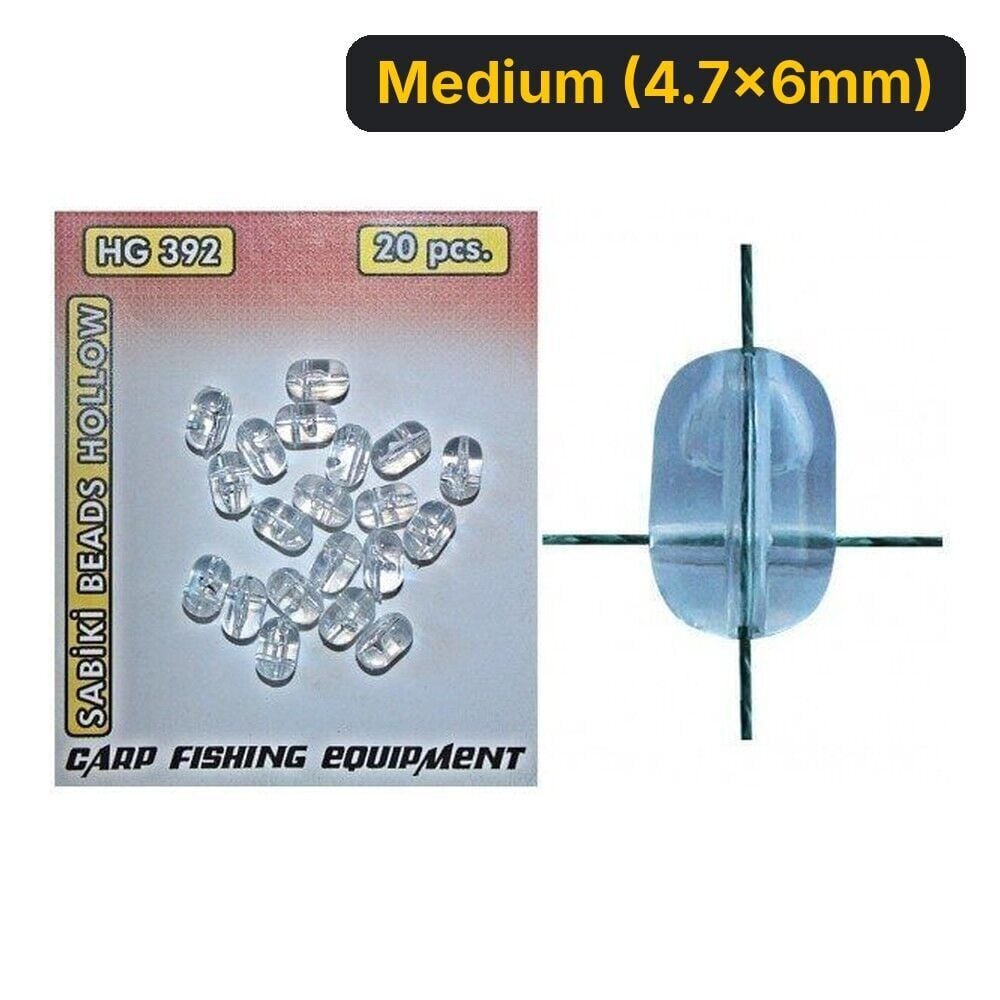 Effe Bolie Sabiki Beads Hollow Medium (4.7x6mm)