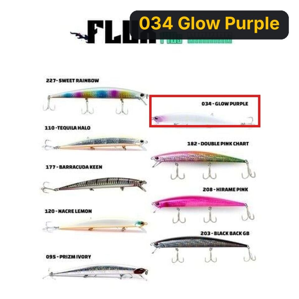 Fujin Flux 140S 140mm 21gr Sinking Maket Balık 034 Glow Purple
