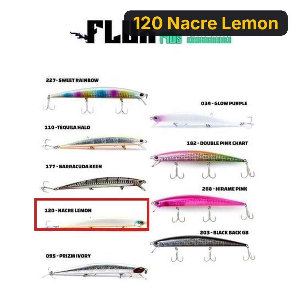 Fujin Flux 140S 140mm 21gr Sinking Maket Balık 120 Nacre Lemon