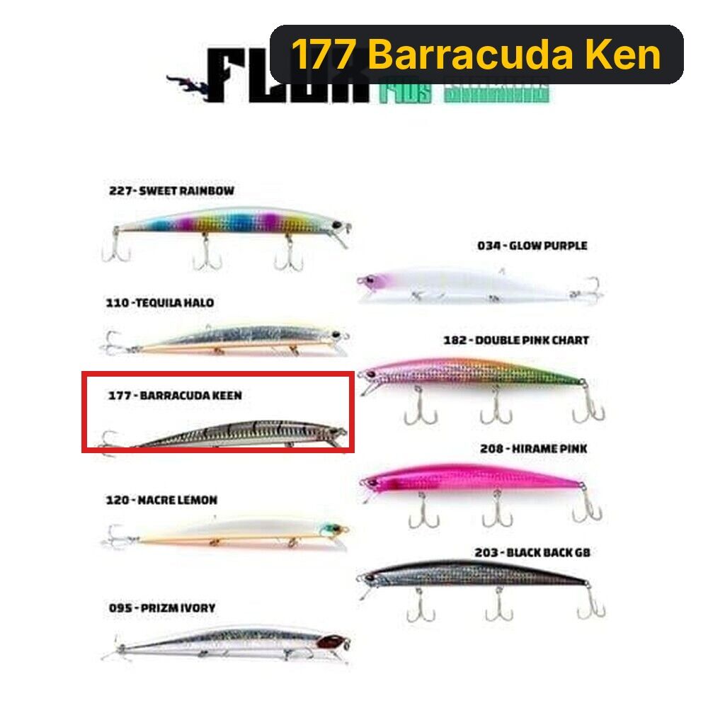 Fujin Flux 140S 140mm 21gr Sinking Maket Balık 177 Barracuda Ken