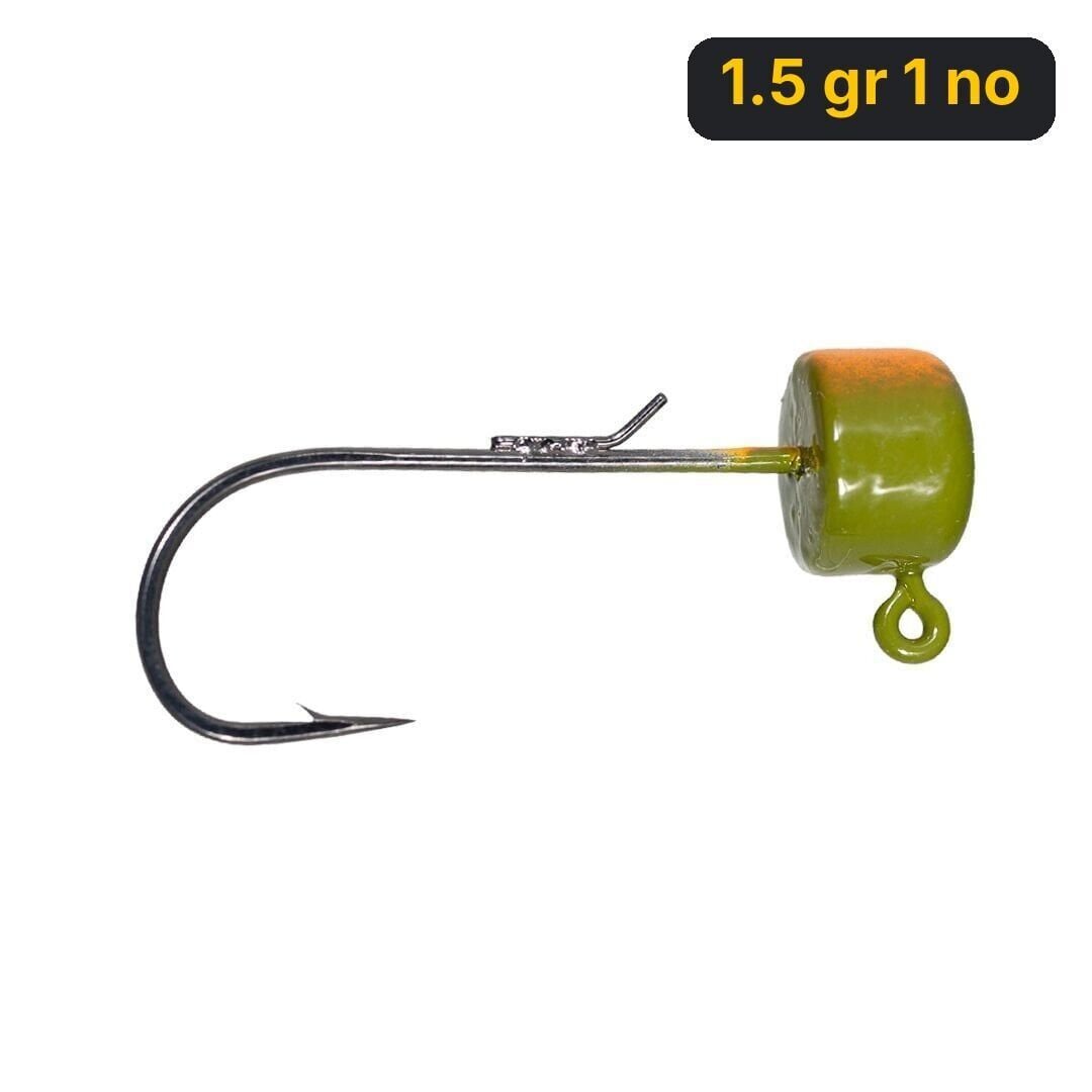 Ryuji Drop Jig Head Green ( 3 Adet) 1.5 gr 1 no