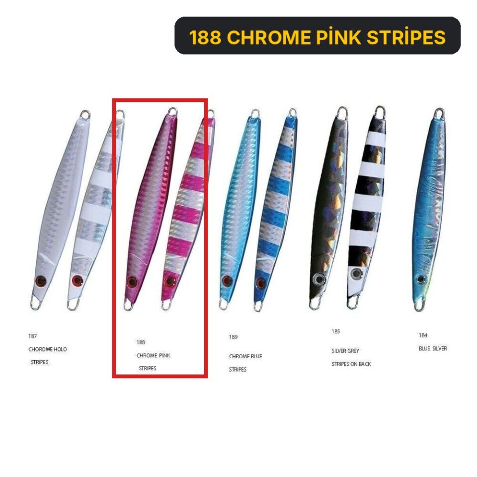 Nomura Sato 35 gr Jig Suni Yem 188 CHROME PİNK STRİPES